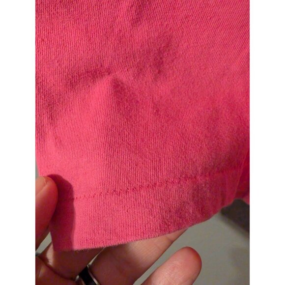 Vintage 1995 Hanes Beefy-T Shirt Men's L (Fits Unisex) Pink Nature Glitter... - Picture 7 of 7